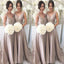 Luscious Sleeveless Silver Long A Line Taffeta Bridesmaid Dresses,Bridesmaid Gown ,WGY0146