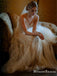 Newest Popular Illusion Neckline Lace Mermaid Long Cheap Wedding Dresses, WDS0004