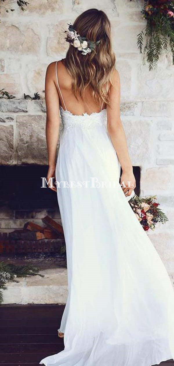Sexy Backless Unique Casual Cheap Beach Wedding Dresses, WDY0180 mybestbridal Sexy Backless Unique Casual Cheap Beach Wedding Dresses, WDY0180 mybestbridal