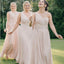 Sweetheart Full Length A-line Ivory Chiffon Convertible Bridesmaid Dresses,WGY0194