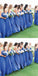 Blue Simple Formal Chiffon Floor Length  Bridesmaid Dresses,Bridesmaid Gown ,WGY0149